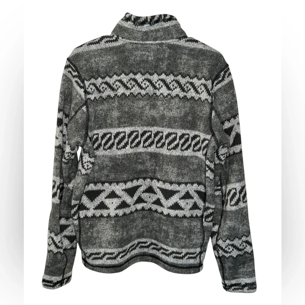 The North Face Gordon Lyons 1/4 Zip Gray Aztec Pullover Men’s Size Small Outdoor